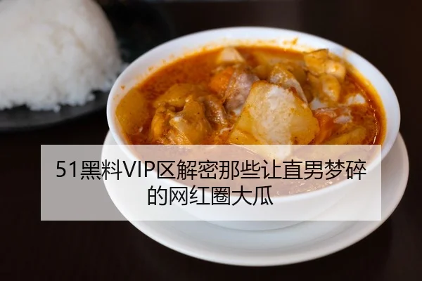 51黑料VIP区解密那些让直男梦碎的网红圈大瓜